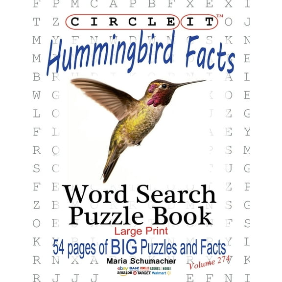 Circle It, Hummingbird Facts, Word Search, Puzzle Book, (Paperback)