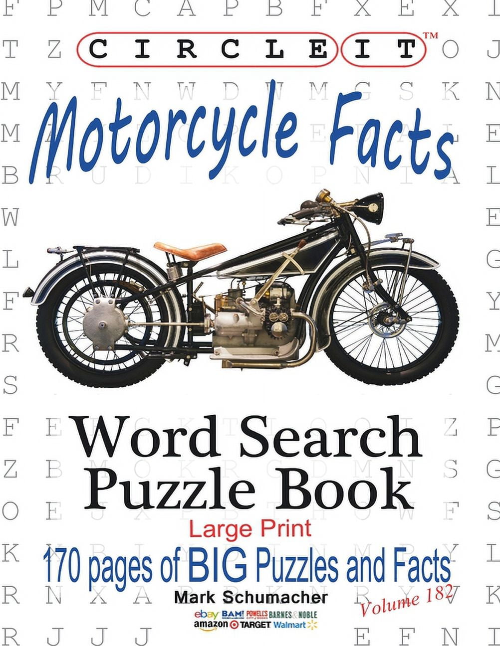 LOWRY GLOBAL MEDIA LLC; MARK SCHUMACHER; MARIA SCHUMACHER Circle It, Motorcycle Facts, Word Search, Puzzle Book, (Paperback)