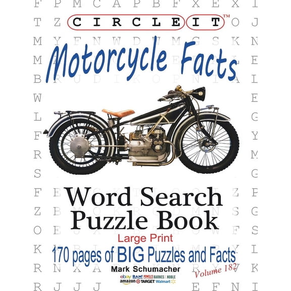 Circle It, Motorcycle Facts, Word Search, Puzzle Book, (Paperback)