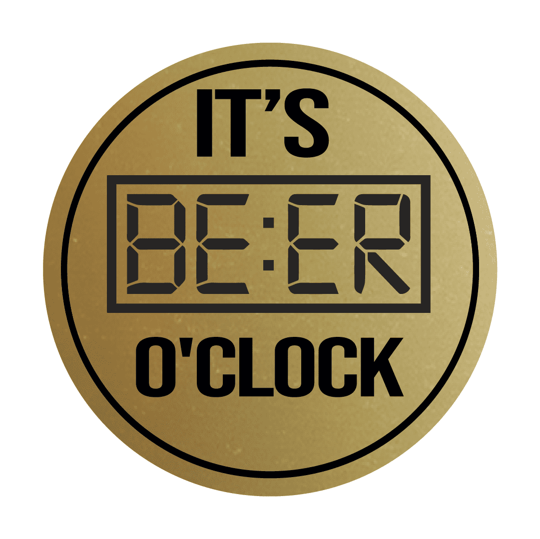 Circle It’s Beer O'Clock Sign (Brushed Gold) - Large - Walmart.com