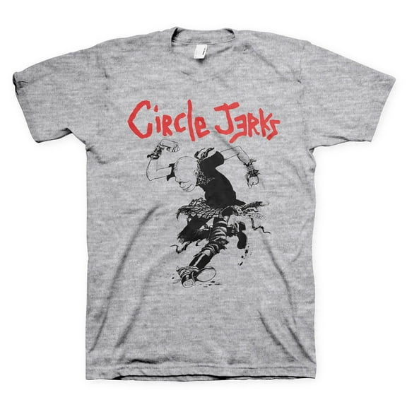 Circle Jerks Men's Circle Jerks Skanker T-Shirt Gray Medium | Officially Licensed