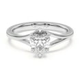 thumbnail image 1 of Circle Jewel 1.4 Ct Heart Cut Diamond Engagement Ring for Women - Moissanite in 14K White Gold Plated - Engraved Wedding Gifts - Promise Rings - Personalized Gifts - Wedding Anniversary Ring, 1 of 4