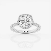 Circle Jewel 1.4 Ct Round Cut Lab Created Diamond Halo Engagement Ring - 14K White Gold Plated - Women’s Bridal Jewelry - Ideal for Gifting - Perfect Daily Wear & Wedding Ring - Silver Jewelry