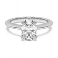 thumbnail image 1 of Circle Jewel 1.5 Ct Oval Cut Moissanite Engagement Ring - 14K White Gold Plated Solitaire Ring for Women - Two Tone Ring - Promise Ring Diamond - Anniversary Gifts - As Per Image, 1 of 3
