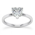 thumbnail image 1 of Circle Jewel 1.6 Ct Heart Cut Moissanite Ring - 14K White Gold Plated Engagement Ring for Women - Elegant Prong Setting Ring - Perfect for Proposals, Anniversaries, or Special Occasions, 1 of 3