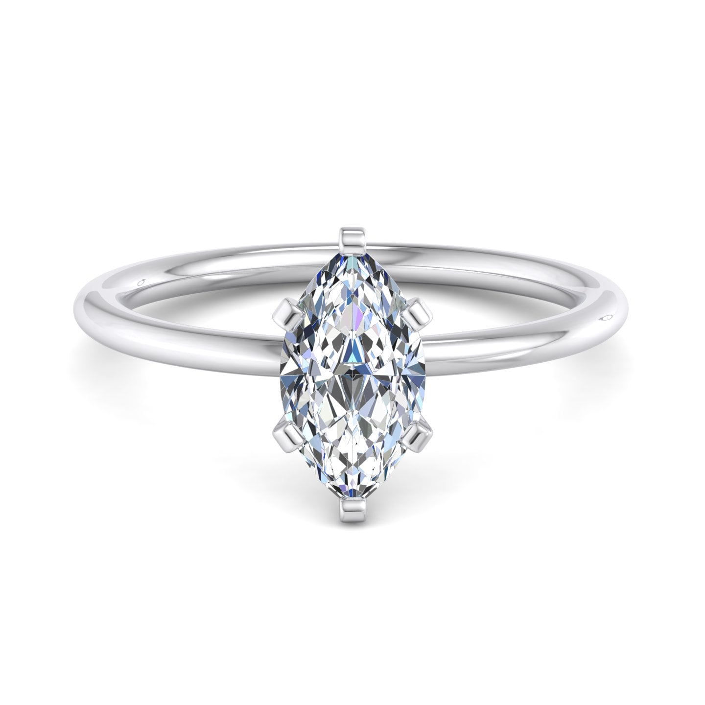 Proposal Rings Simple Circle Jewel 1.6 Ct Simple Marquise Cut Moissanite Ring - Engagement ...