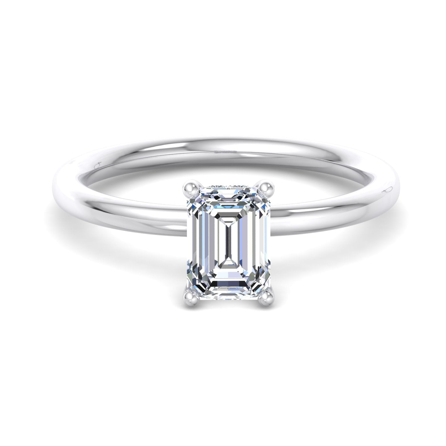 Circle Jewel 1.7 Ct Moissanite Engagement Ring for Women Emerald