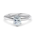 thumbnail image 1 of Circle Jewel 1.7 Ct Oval Cut Moissanite Engagement Ring for Women - 14K White Gold Plated Ring - Stunning Proposal Ring - Perfect Gift for Anniversary or Graduation - Elegant Jewelry for Her, 1 of 2