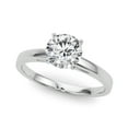thumbnail image 1 of Circle Jewel 14K White Gold Plated 1.5 Ct Moissanite Anniversary Ring - Elegant Cushion Cut Engagement Ring for Women - Perfect Proposal Ring - A Cherished Keepsake for Your Love Story, 1 of 2