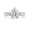 thumbnail image 1 of Circle Jewel 14K White Gold Plated Engagement Ring - 1.4 Ct Pear Cut Moissanite - Stunning Proposal Ring for Women - Ideal Gift for Birthdays or Graduations - Jewelry for Her Special Day, 1 of 2