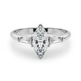 thumbnail image 1 of Circle Jewel 2.02 Ct Marquise Cut Moissanite Ring - Elegant Prong Set Three Stone Engagement Ring - 14K White Gold Plated Ring for Women - Ideal Proposal Ring - Timeless Jewelry Gift for Her, 1 of 3
