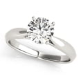 thumbnail image 1 of Circle Jewel Round Cut Moissanite Engagement Ring - 1.5 Ct Moissanite Solitaire Ring for Women - 14K White Gold Plated Moissanite Ring for Her - Wedding Proposal Ring - Anniversary Gift for Wife, 1 of 2