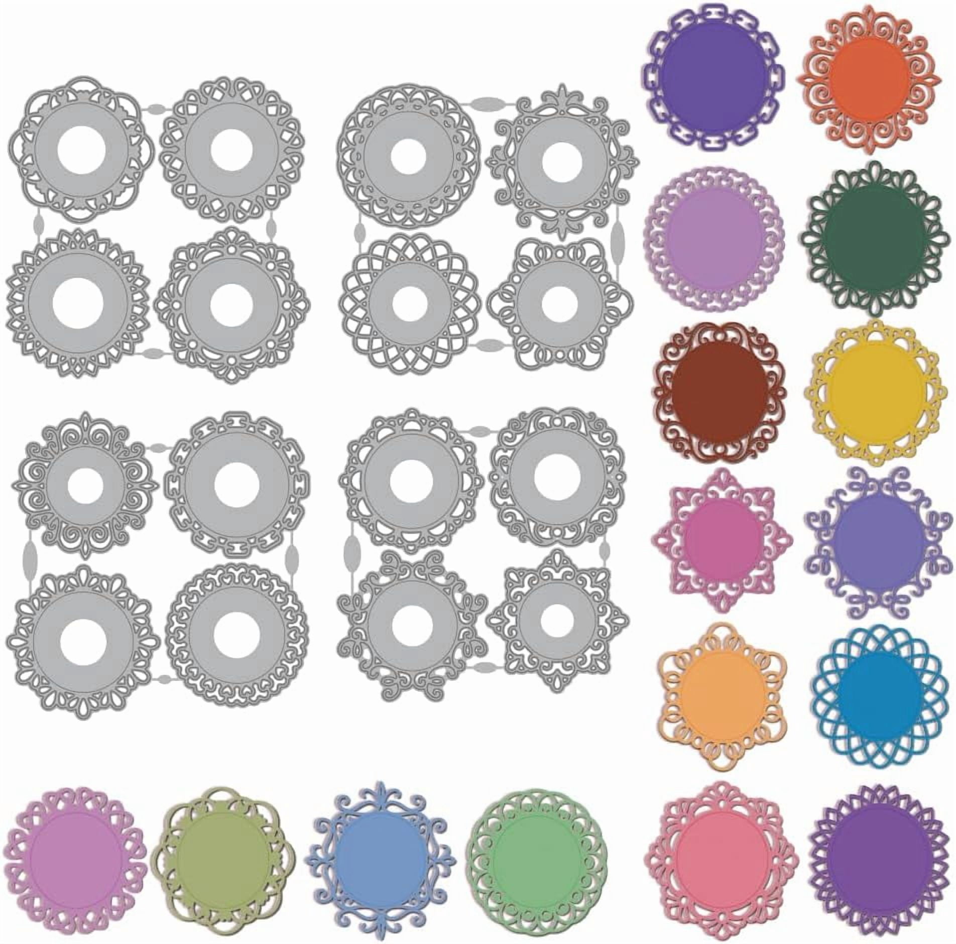 Circle Lace Metal Die Cuts Lace Doily Circle Cutting Dies Flower Border ...