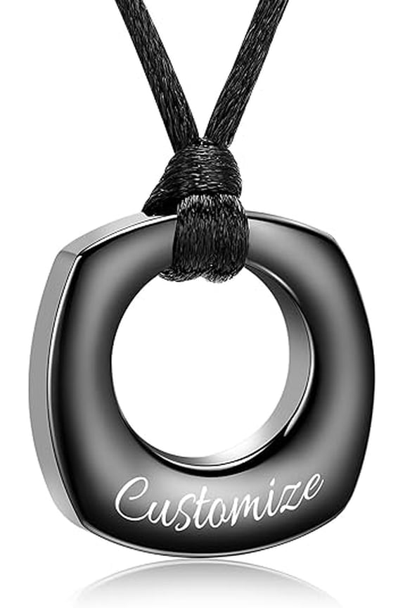 Circle of Life Cremation Urn Necklace for Ashes Brother / Dad / Mom / Sister Stainless Steel Eternal Keepsake Jewelry Loved Ones Ashes Holder Customized Keepsake Gifts for Men Women