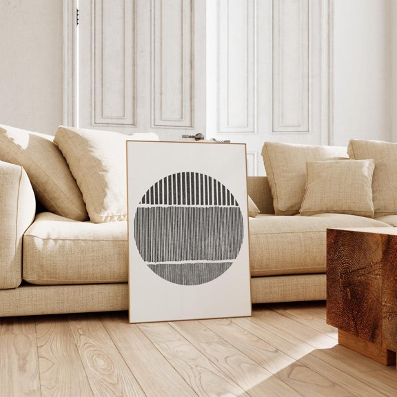 Circle Line Modern Geometric Home Wall Decor