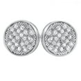 thumbnail image 1 of Circle M CZ Micro Pave Earrings Rhodium, 1 of 1