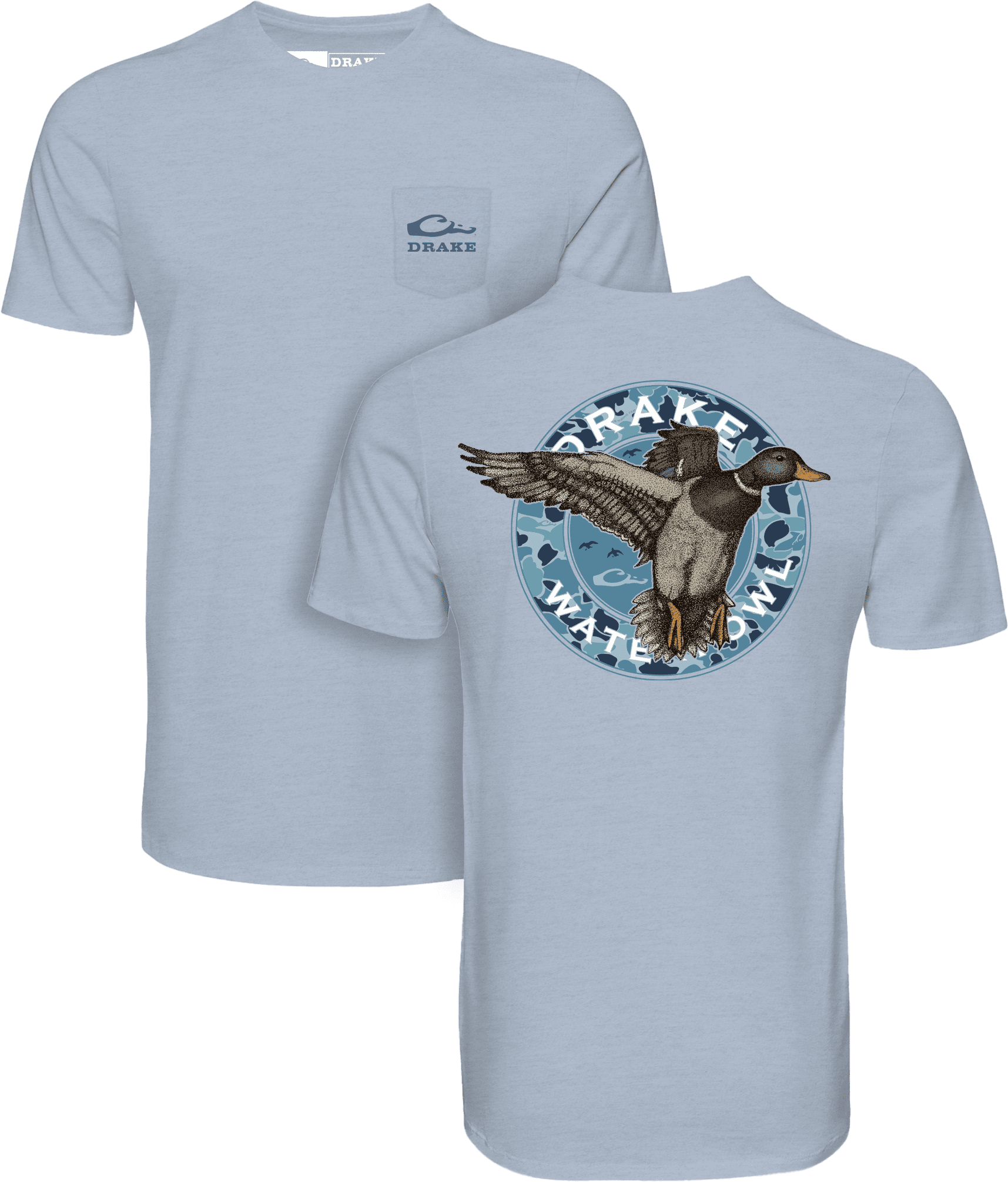 Circle Mallard T SS Cerulean Light Heather Large