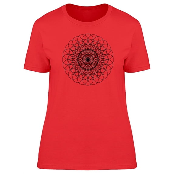 Circle Mandala Design T-Shirt Women -Image by Shutterstock, Female Large