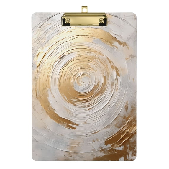 Circle Marble Acrylic Clipboards 12 x 9 Inch A4 Size with Low Profile Clip Hanging Clipboard for Classroom School Office