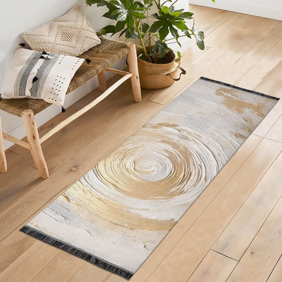 Circle Marble Runner Rug Machine Washable Area Rugs Carpet Non Slip Entryway Mat for Bedroom Entryway Front Door