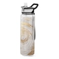thumbnail image 1 of Circle Marble Sports Water Bottle Portable Travel Mug 32oz BPA Free Leak Proof Straw Transparent Tritan for Gym Yoga Cycling Camping, 1 of 7