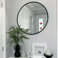 thumbnail image 1 of Circle Mirror 20 Inch, Black Round Wall Mirror Suitable for Bedroom, Vanity, Living Room, Bathroom, Entryway Wall Decor and More, Brushed Aluminum Frame Circle Mirrors for Wal, 1 of 6