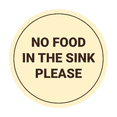 thumbnail image 1 of Circle No Food In The Sink Please Sign (Ivory/Dark Brown) - Medium, 1 of 5