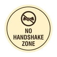 thumbnail image 1 of Circle No Handshake Zone Sign (Ivory/Dark Brown) - Small 4", 1 of 5