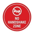 thumbnail image 1 of Circle No Handshake Zone Sign (Red) - Medium 6", 1 of 5