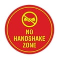thumbnail image 1 of Circle No Handshake Zone Sign (Red/Yellow) - Medium 6", 1 of 5