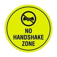 thumbnail image 1 of Circle No Handshake Zone Sign (Yellow / Black) - Medium 6", 1 of 5