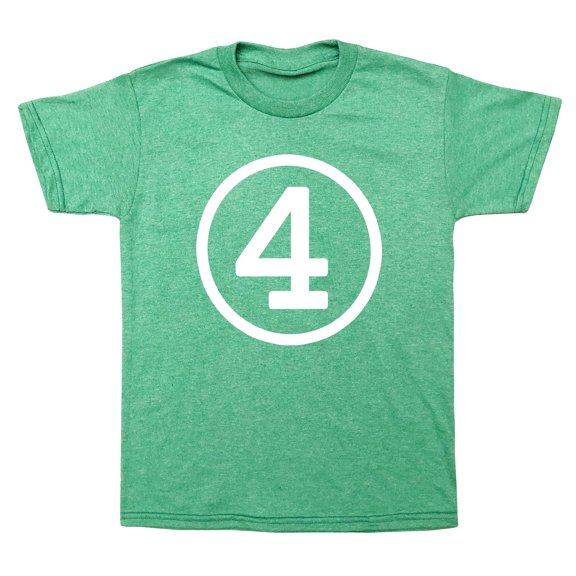 Circle Number Four Fourth Birthday Kids T-Shirt