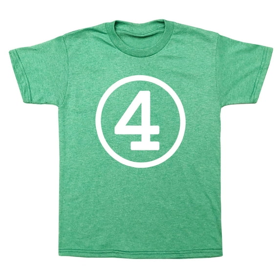 Circle Number Four Fourth Birthday Kids T-Shirt