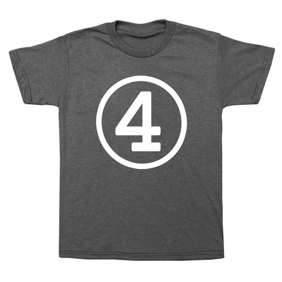 Circle Number Four Fourth Birthday Kids T-Shirt