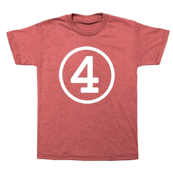 Circle Number Four Fourth Birthday Kids T-Shirt