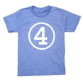 thumbnail image 1 of Circle Number Four Fourth Birthday Kids T-Shirt, 1 of 6