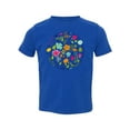 thumbnail image 1 of Circle Of Flowers T-Shirt Toddler -Image by Shutterstock,  3 Toddler, 1 of 4