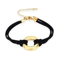 thumbnail image 1 of Circle Of Life Cremation Jewelry Black Genuine Leather Memorial Urn Bracelet For Ashes Of Loved One Keepsake Holder For Women Men, 1 of 8
