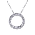 thumbnail image 1 of AFFY Circle Of Life Natural Diamond Pendant Necklace In 14K Solid White Gold, 1 of 1