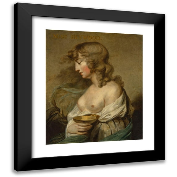 Circle Of Matthew William Peters 15x17 Black Modern Framed Museum Art Print Titled - Portrait of Miss Mortimer as Hebe