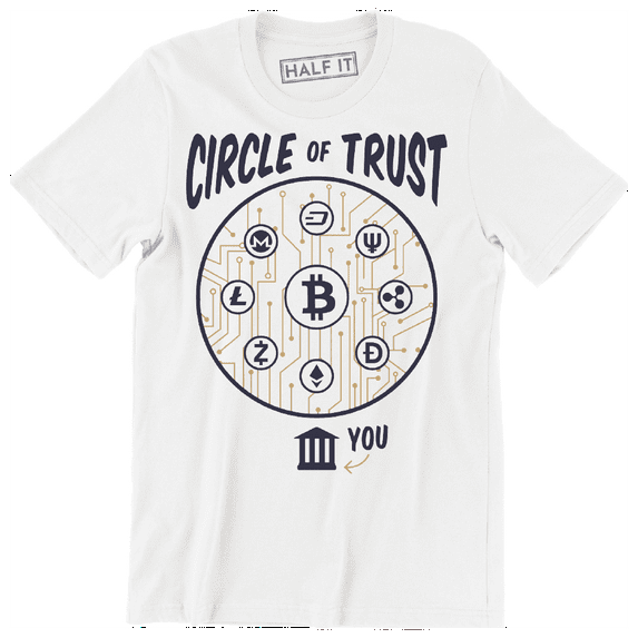 Circle Of Trust Various Cryptocurrencies Listed Inside Men's T-Shirt
