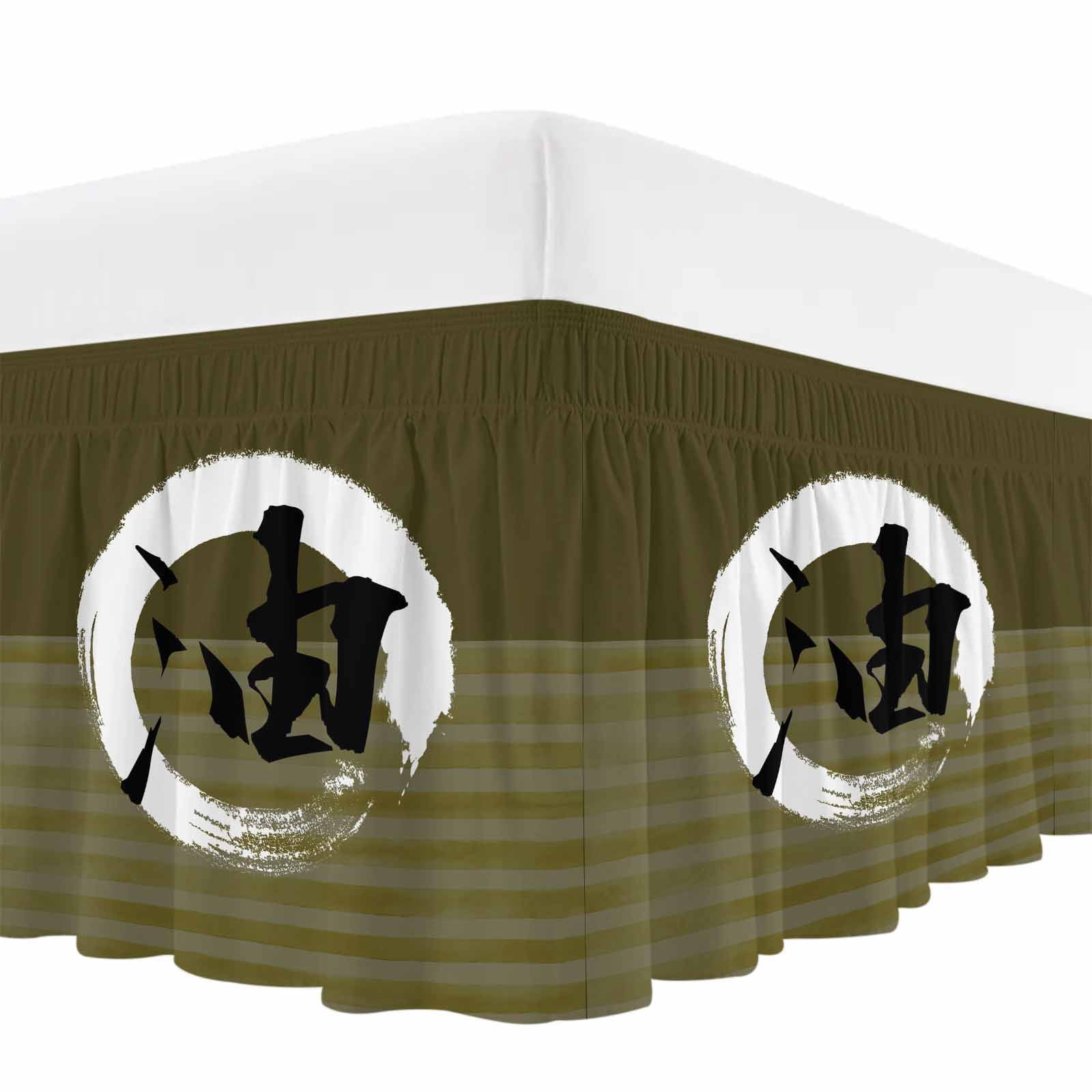 Word Ruffle Dkm Circle Oil Word Bed Skirt California King Size 18 Inch Drop, Japanese ...