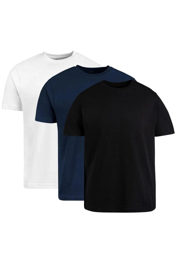 Men's Crew-Neck T-Shirt 3-Pack - Light Blue, Bluestone, Cardinal Red