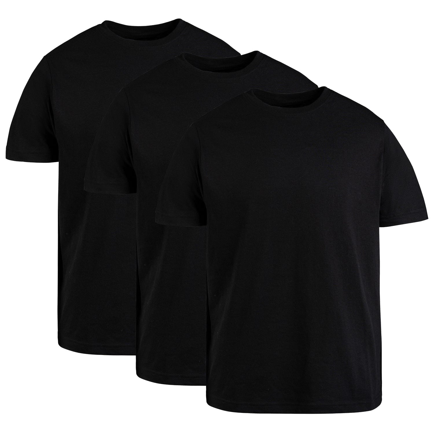 Circle One Men's Crew-Neck T-Shirts For Men 3-Pack - Black - Walmart.com