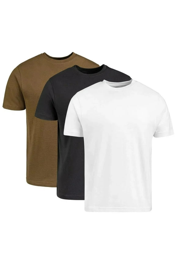 Men's Crew-Neck T-Shirt 3-Pack - Light Blue, Bluestone, Cardinal Red