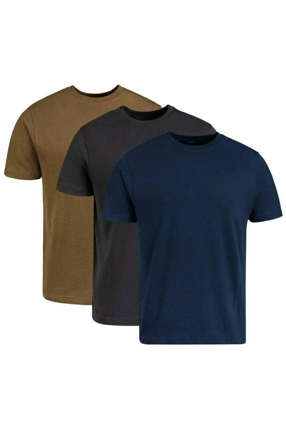 Men's Crew-Neck T-Shirt 3-Pack - Light Blue, Bluestone, Cardinal Red