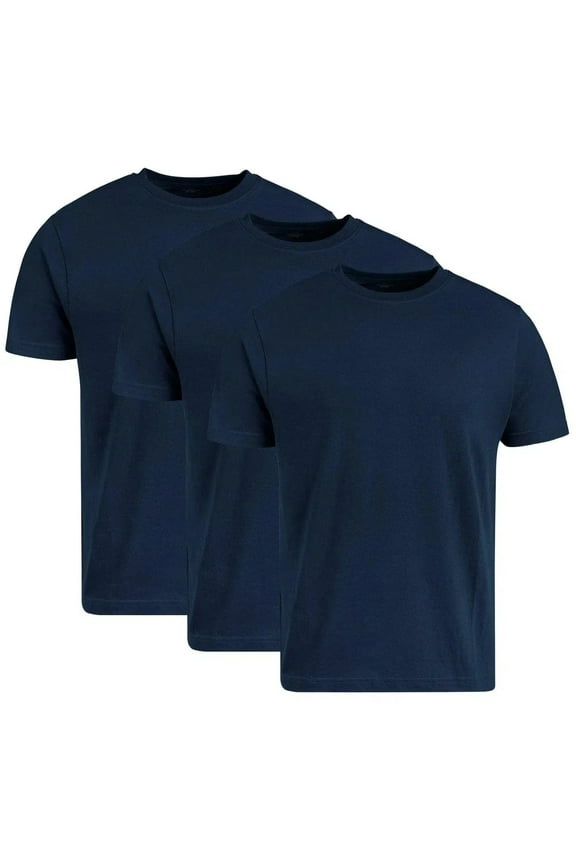 Men's Crew-Neck T-Shirts For Men 3-Pack - Navy