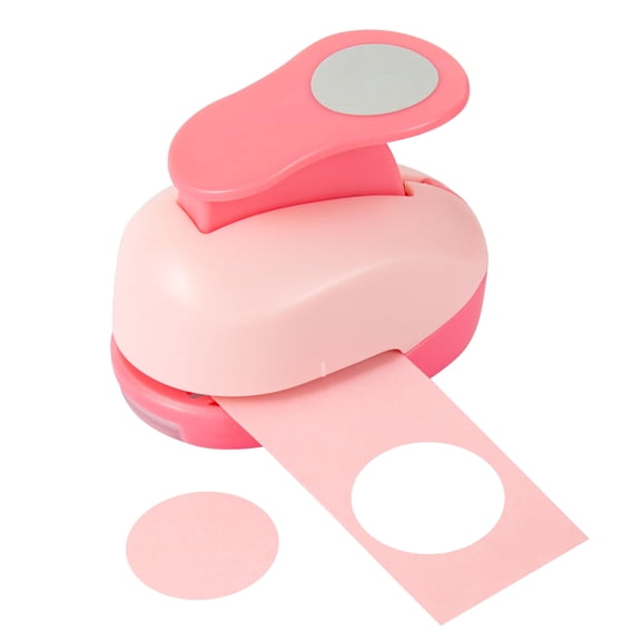 Circle Paper Punch  1 Inch Hole Puncher Pink Craft Tool For Scrapbooking Card Making Circular Shape Sticker Maker