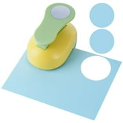 Circle Paper Punch, 2 Paper Hole Punch, Scrapbooking Circle Paper Punch, Spring-Action Lever Paper Punch Shape, Circle Punch for Paper Craft Card Making DIY Arts