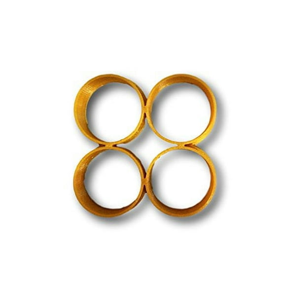 Circle Pattern Embosser, Stamp, Cookie Cutter (1.5 inch x 4)- Fast Shipping - Sharp Edges - Exceptional Quality